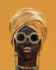 African Woman With Turban Print