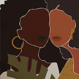 Abstract African Girls Canvas