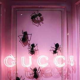 Neon Gucci Sign Canvas