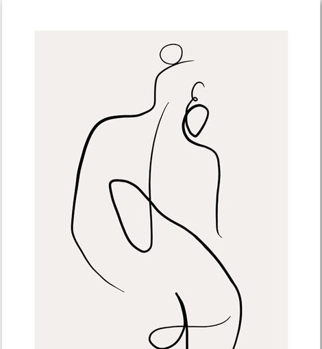 Abstract Lines Figure Canvas
