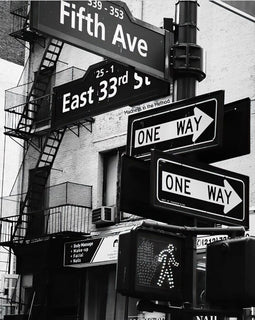Fifth Avenue Black & White Canvas