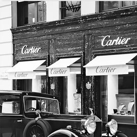 Vintage Cartier Shop Black & White Canvas