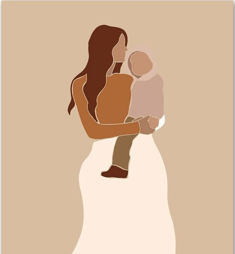 Mother & Her Child Canvas