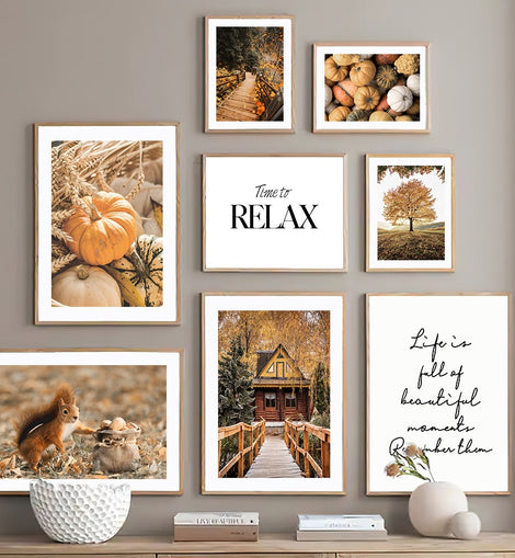 Wall Art Canvas Painting Harvest Autumn Pumpkin Season Rural Nordic Posters And Prints Wall Pictures For Living Room Decoration
