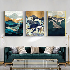 Whale Cloud Sea Mountain Prints