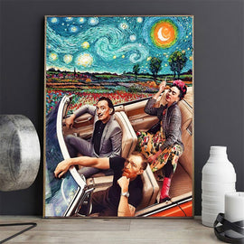 Van Gogh Driving into a Starry Night Canvas