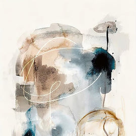 Abstract Watercolor Brushes Canvas
