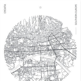 Zagreb Map Canvas