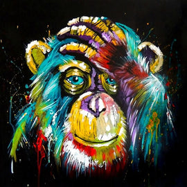 Monkey Graffiti Print