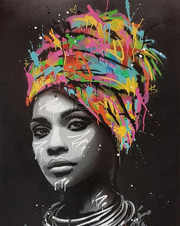 African Woman Graffiti