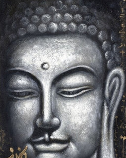 Silver Buddha Canvas