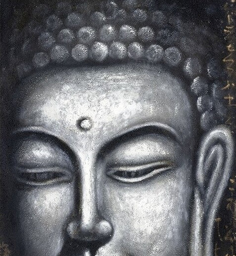 Silver Buddha Canvas
