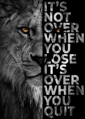 Tiger & Lion Letter Motivational Quote Print