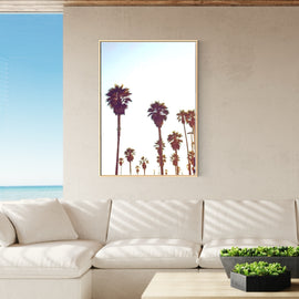 Palm Trees Beach Canvas