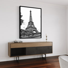 Eiffel Tower Paris Black & White Canvas