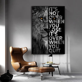 Tiger & Lion Letter Motivational Quote Print