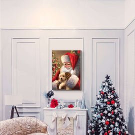 Santa Claus and Dog Canvas 2