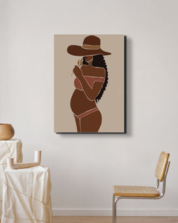 Abstract Pregnant beauty Lady Canvas