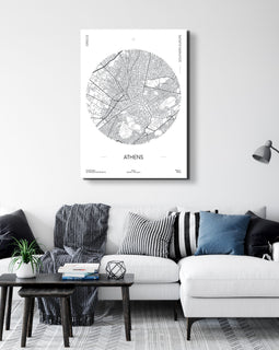 Athens Map Canvas