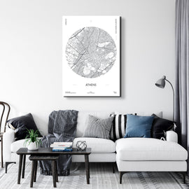 Athens Map Canvas