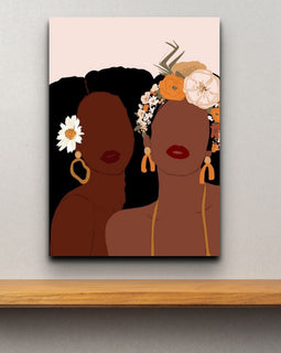 Abstract African Girls Canvas 2