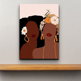 Abstract African Girls Canvas 2