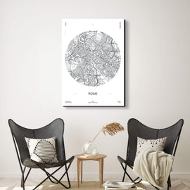 Rome Map Canvas