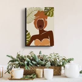 Abstract African Lady with Turban Canvas